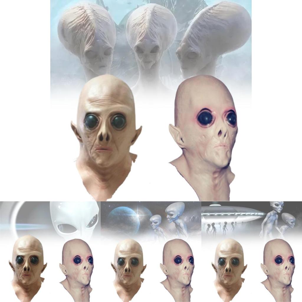 Alien Head Mask For Halloween Sci-fi Movie Theme Party With Unique Handcrafted Design