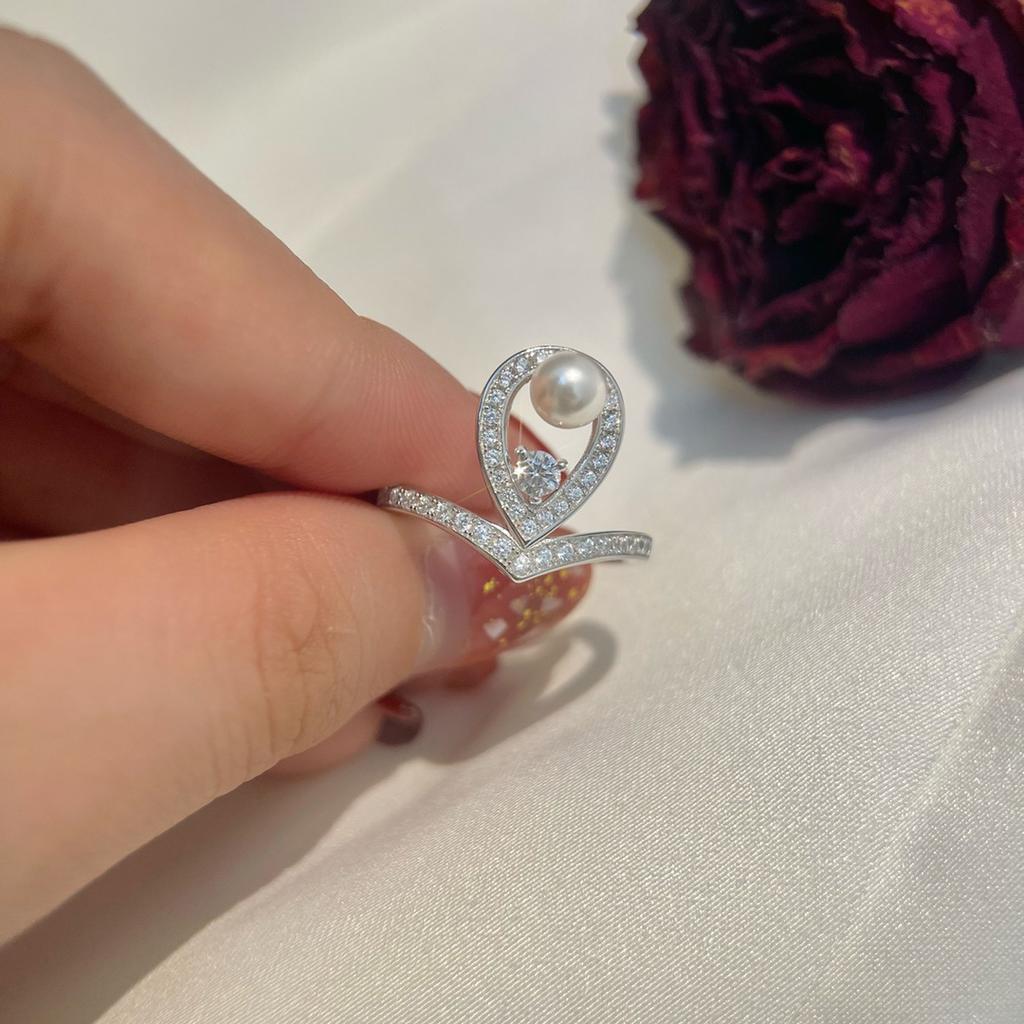 60 Point Pearl and Diamond Ring for Daily Wear Exquisite Craftsmanship for Men and Women Gifts for Men and Women Birthday Gift