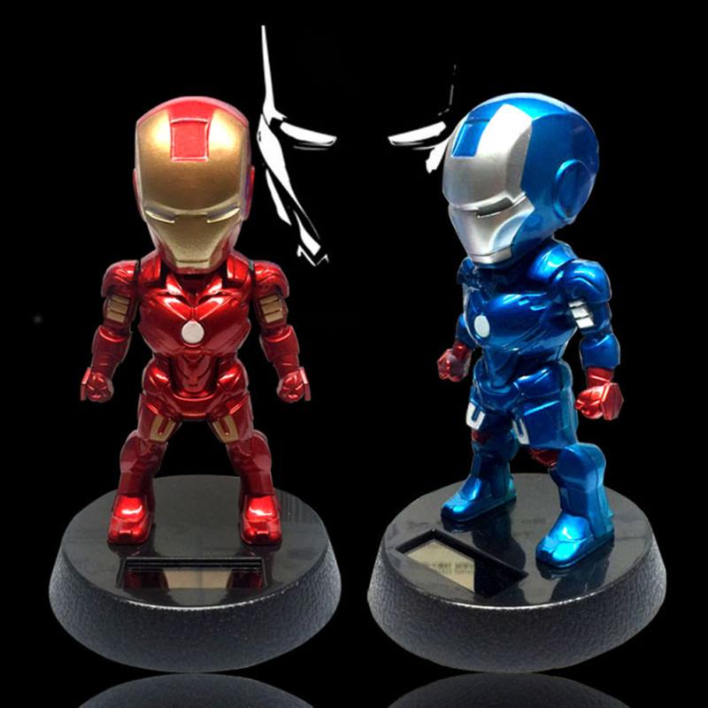 Cartoon Artificial Car  Ornament Solar Energy Shake Toy Long-term Use Without Fading Center Console