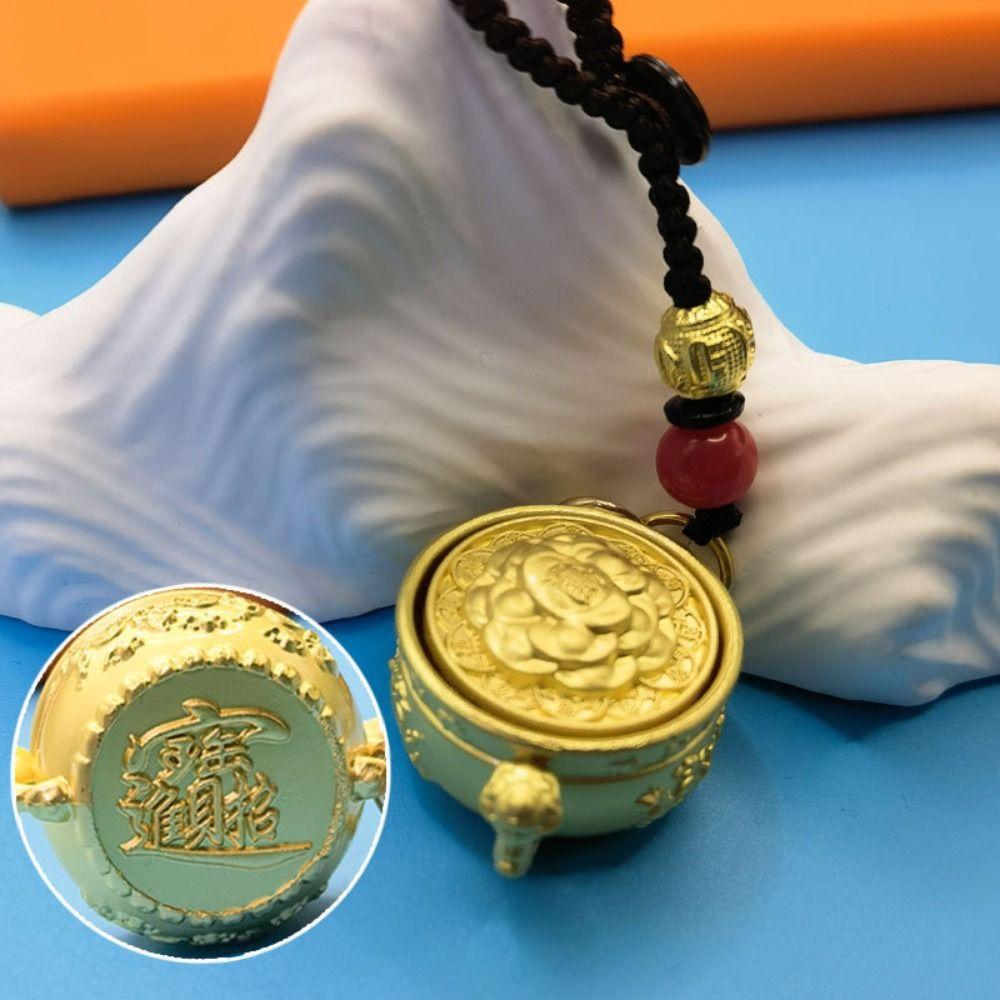 Copper Chinese Style Lucky Pendant Brass Coins Car Key Ring Backpack Decoration