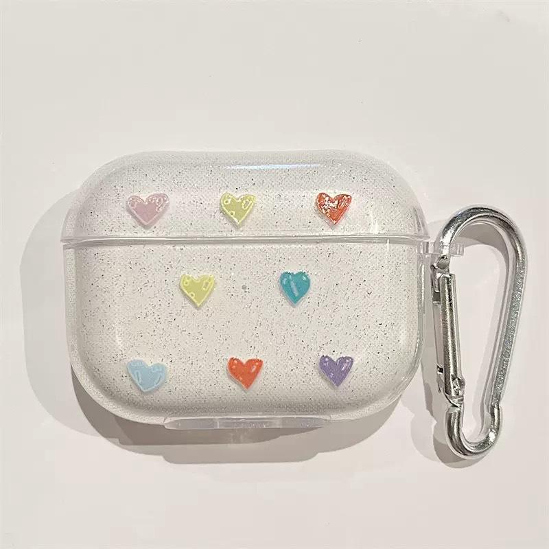 Applicable to Apple AirPods pro1 generation wireless bluetooth headset cover glitter love soft simple men and women protective case