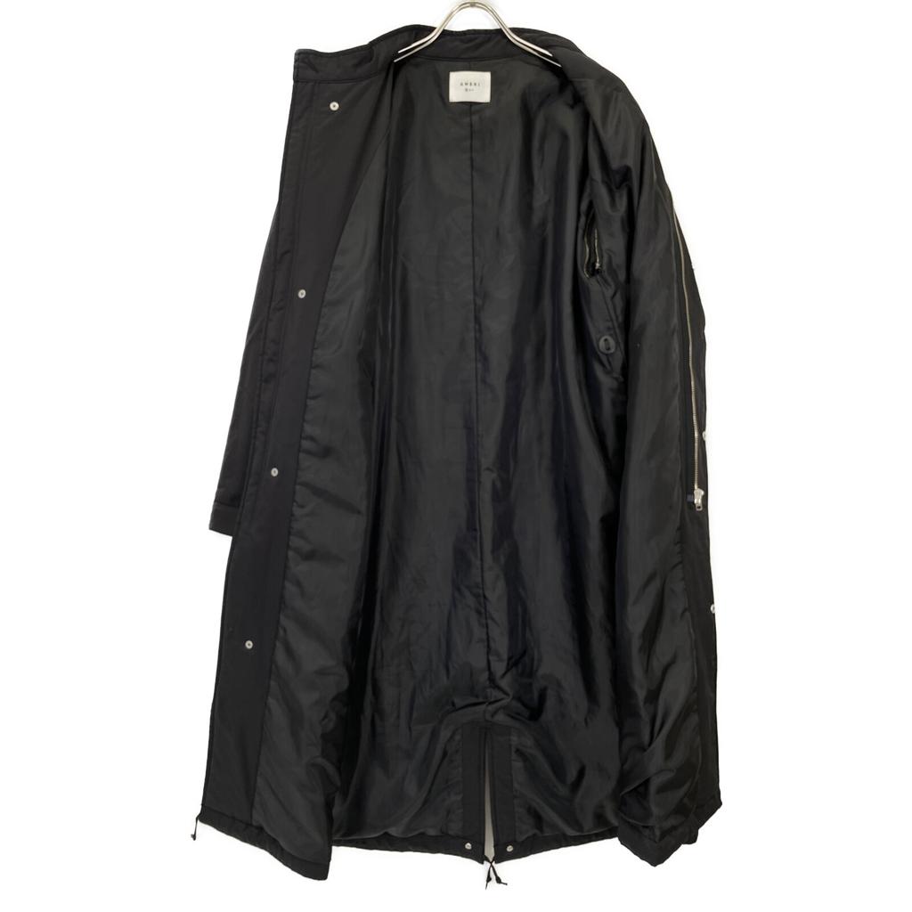 AMERI 01320720740 Black Nylon Manyway Quilted Mod Coat Coat S blackUsed