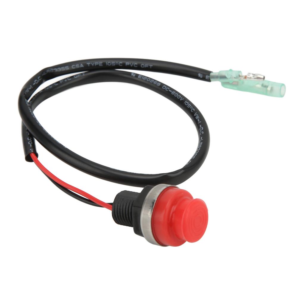Boat Outboard Engine Motor Start Stop Switch 45cm Cable Push Type Keyless Universal for Marines
