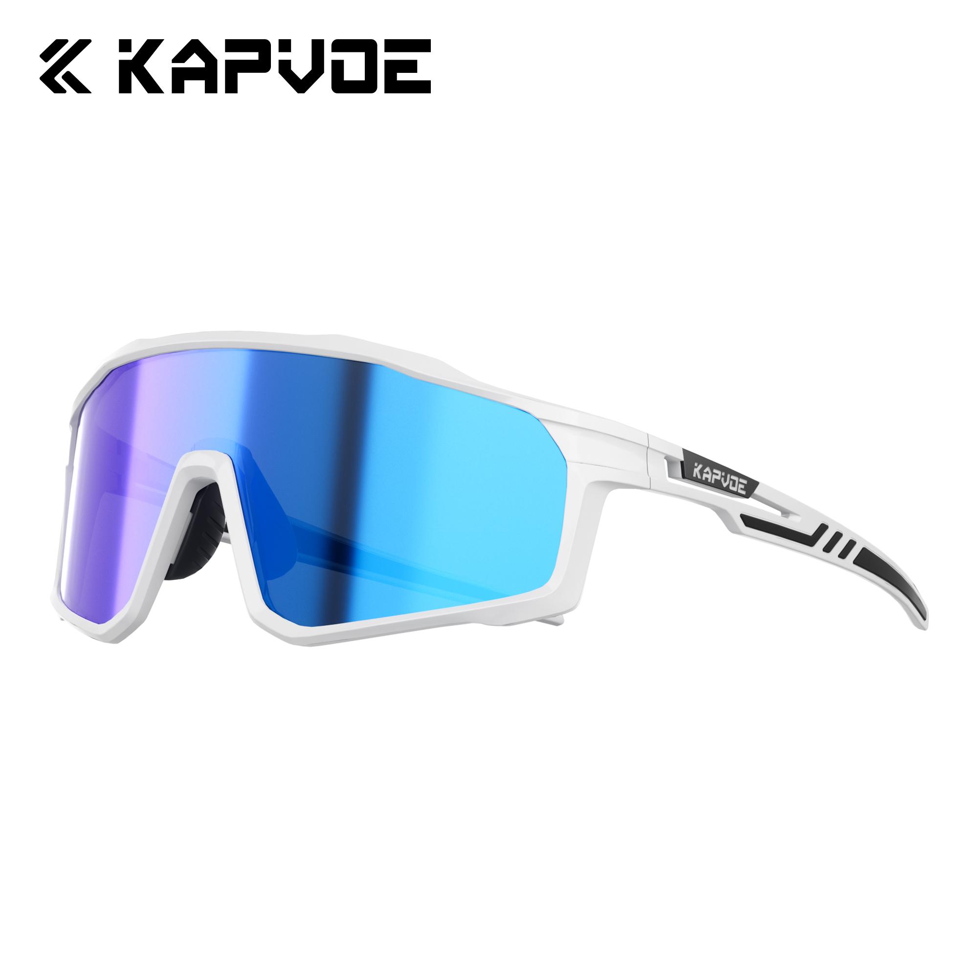 

Kapvoe M/L Size Photochromic Cycling Glasses Large Head Sports Sunglasses for Men Women UV400 Bike Glasses Hiking Eyewear M