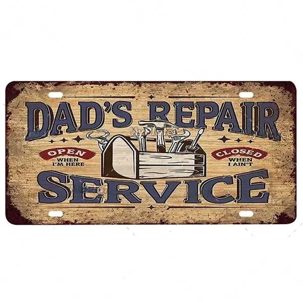 FJ Vintage Garage Metal Signs Decor Tin Sign License Plate Decoration Man Cave Plaque Home Wall