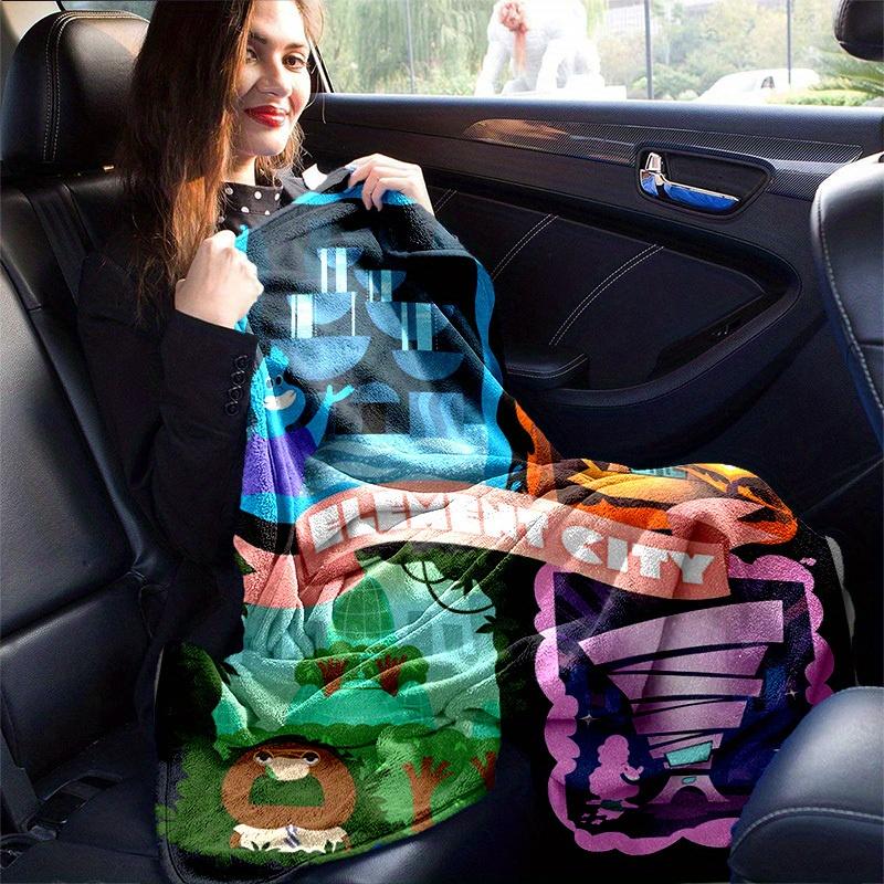 1pc,Element City: Elemental Themed Home Decor Blankets Perfect for Sofa, Bedroom, Living Room, Travel , Office Nap, Gift Ideas