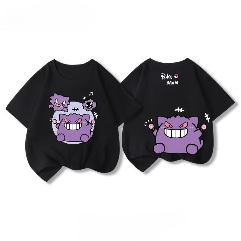 Potdemiel Summer New Pikachu Print Children's Cotton T-Shirt, Boys and Girls, Comfortable and Breathable Children's T-Shirt