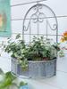 Wrought Iron Wall-Mounted Detachable Flower Pot for Garden or Balcony Decor