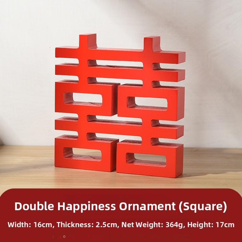 Wedding Decoration Chinese Style 3D Wooden Standby Piece Home Decor Art Crafts Engagement Marriage Ceremony Room Decoration