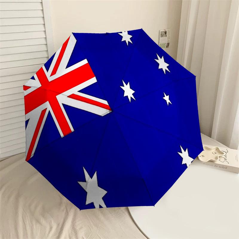 

1PC Australia Flag Umbrella-8-Rib Reinforced, Automatic Open, Lightweight & Durable, Cute Fashion Accessory for Outdoor-P54