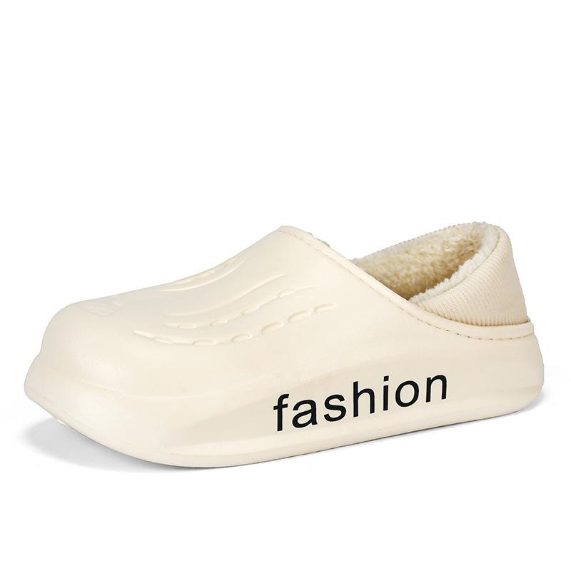 

Осенне-зимние домашние хлопковые тапочки для мужчин и женщин, водонепроницаемые хлопковые тапочки, бархатные и нескользящие домашние тапочки с закрытым носком 36-37