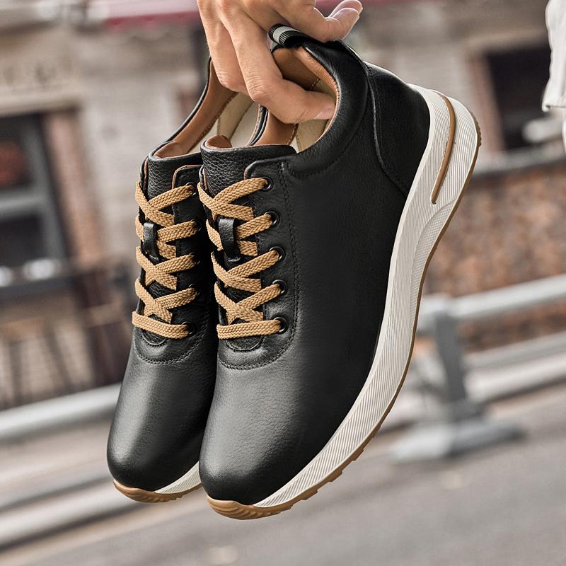 Fashion Summer Genuine Leather Shoes Handmade Casual Shoes Fashion Designer Tenis Masculino All-match Male Skateboard Footwear Sneakers