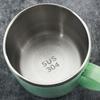 304 Stainless Steel Double Layer Coffee Cups Plastic Handle Children Milk Cup Tea Mugs  Kids