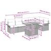 Garden Sofa Set with Cushions 7 Pcs Beige and Light Grey Poly Rattan