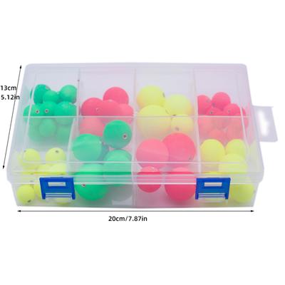 60 pezzi di galleggianti da pesca, palline di schiuma, palline galleggianti, palline alla deriva, accessori da pesca per la pesca