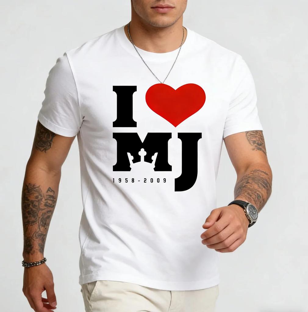 Michael Jackson Short Sleeved Unisex Women Tshirt MJ Fan Casual Wear Couple Outfit Adults Cotton T Shirt