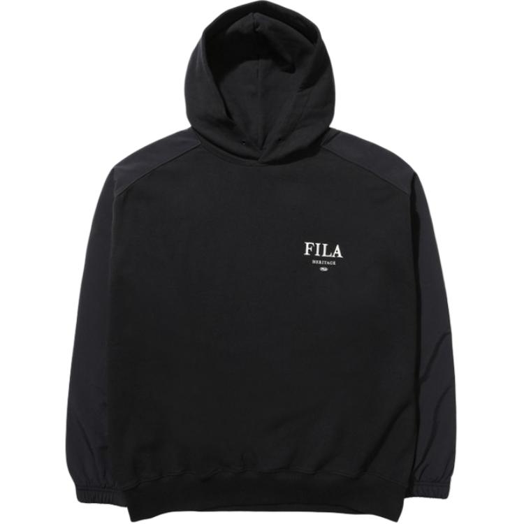 FILA Sweatshirts Unisex Black Hooded Moderate FS2POD4107X-BK 90
