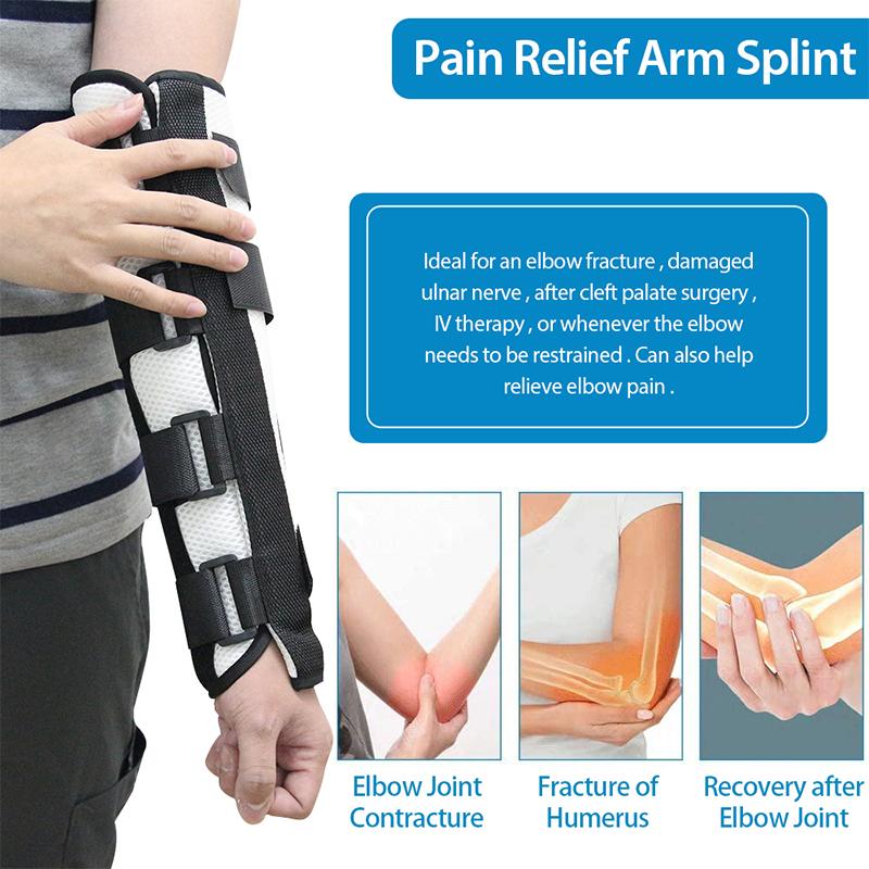 Elbow Fixed Arm Splint Support Brace For Sleeping Stroke Hemiplegic Rehabilitation Training Immobilizer Tool