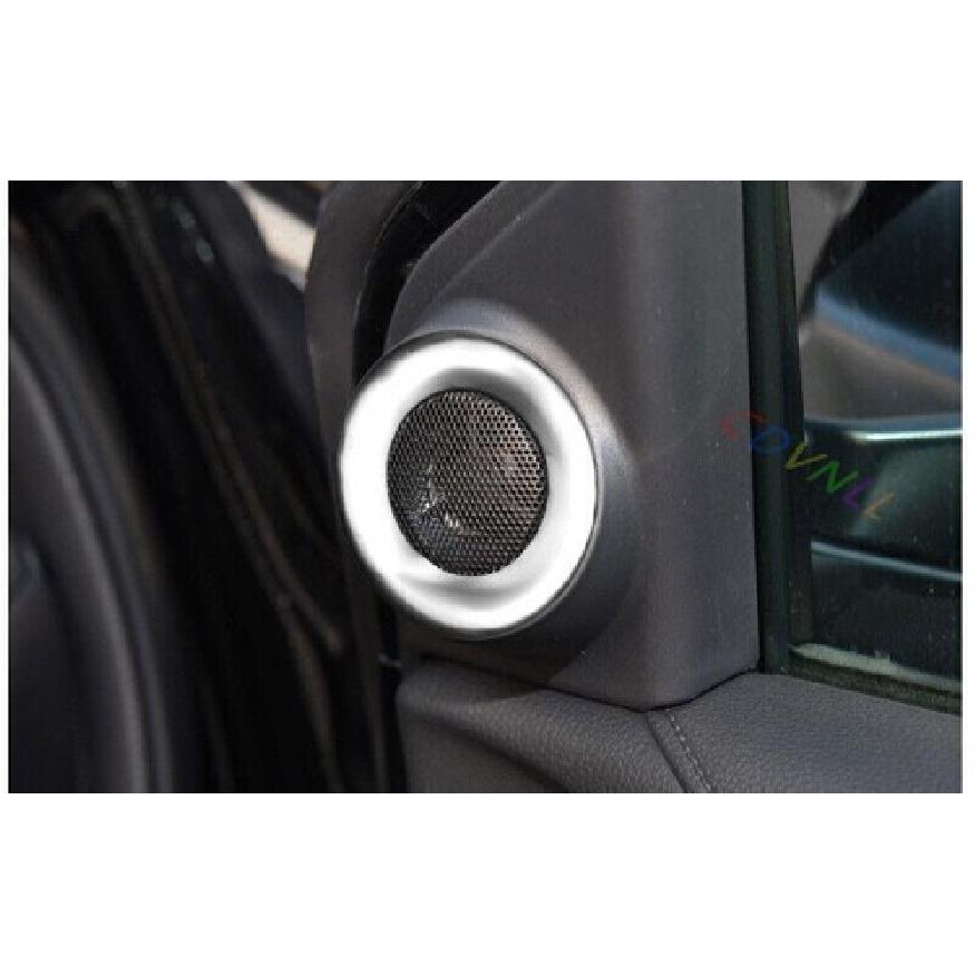 2017-2022 Silver Steel A Pillar Speaker Frame Cover Trim 2Pcs For Honda CRV CR-V