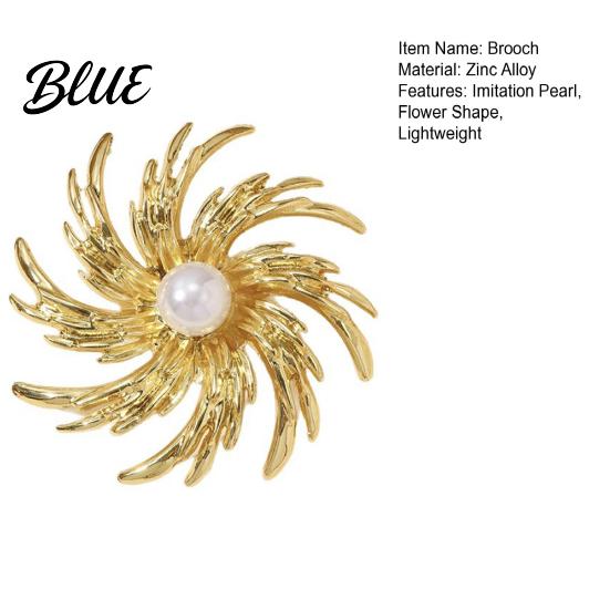 Versatile Accessory Pin Zinc Alloy Brooch Pin Flower Shape Lapel