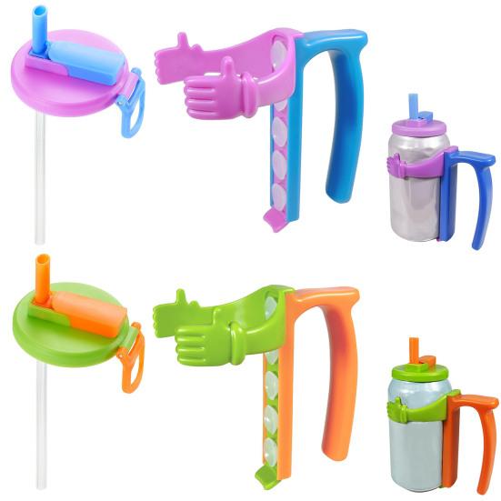 Soda Can Holder And Lid for 12oz Cans Reusable Drink Holder with Handle Insulated Soda Beer Holder for Picnics Home