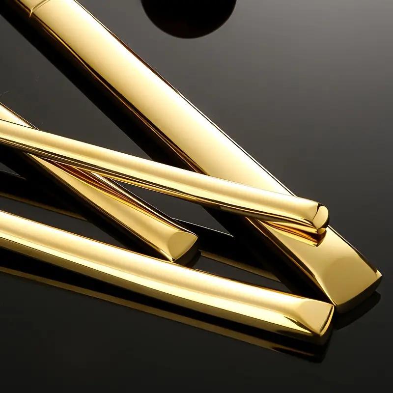 6/30pcs Stainless steel cutlery set, high-end steak knife, fork, dessert spoon, suitable for restaurant banquets parties