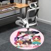 Kpop Girls Chair Mat Round Rug-Office Carpet, Machine Washable, Non-slip, Suitable for Living Rooms, Bedrooms