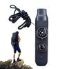 Survival Whistle with Compass Loud Sound Survival Whistle with Light Mountaineering Hiking Safety Gear with Temperature Gauge