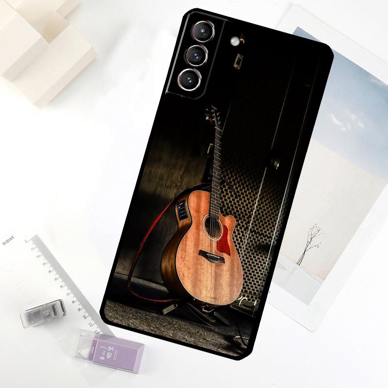 Music Guitar Phone Case For Samsung Galaxy S24 FE S23 Ultra S21 S22 S25 S26 Ultra S10 Plus S20 FE Cover