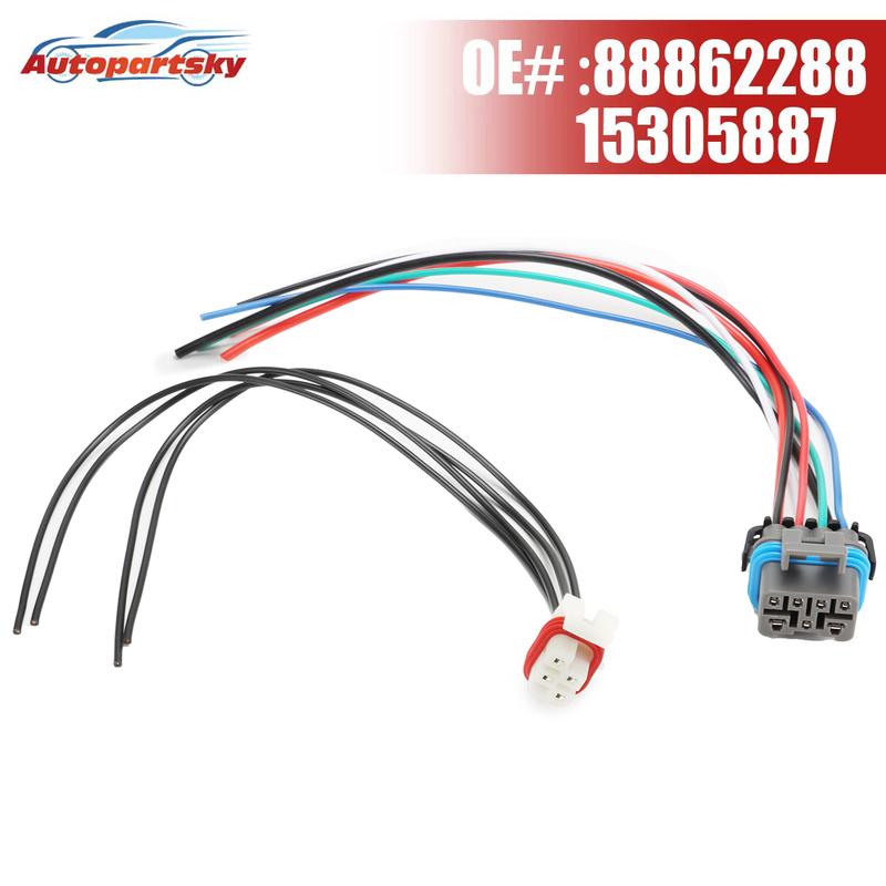 2x 88862288 15305887 7P + 4P Sicherheitsschalter Stecker Pigtail für GMC für Chevrolet für 4L60E 4L80E 4L65E Autozubehör