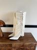 European and American style metal buckle pointed heel trousers boots