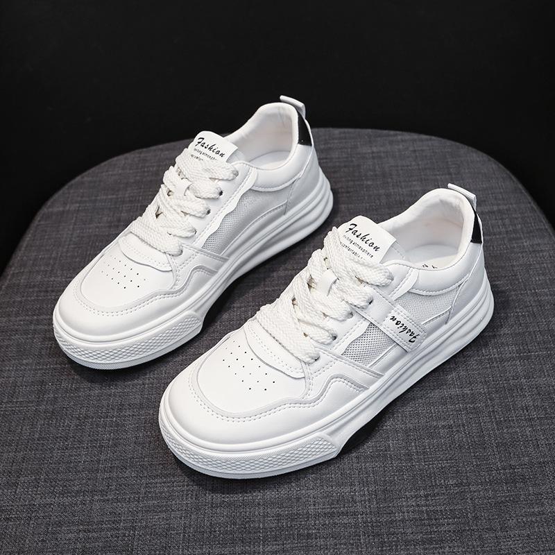 

Шкіряне сітчасте дихаюче маленьке біле взуття Дитяче літнє нове легке одинарне взуття з плоским дном Повсякденне спортивне взуття Бордове взуття 35