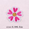 Pink Cartoon Embroidery Patch Iron On Patches For Clothing Flower Letters Patches On Clothes Sewing Fusible Patch Applique Decor