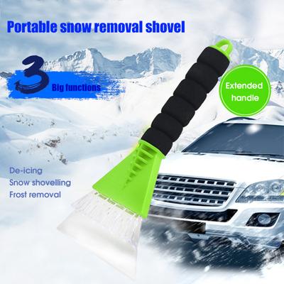 Winter-Schneeschaufel, kratzfest, glatter Rand, Schwammgriff, arbeitssparend, multifunktionales Abtauen, tragbarer Frost-Schnee-Entfernungsschaber für das Auto