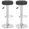 Vidaxl Bar Stools, 2 Pcs, Black, Upholstered In Fabric
