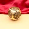 Messing Rotierender Sechsseitiger Handheld Dekompressions Fitness Ball - Fingerspitzen Gyroskop Ornament Geschenk