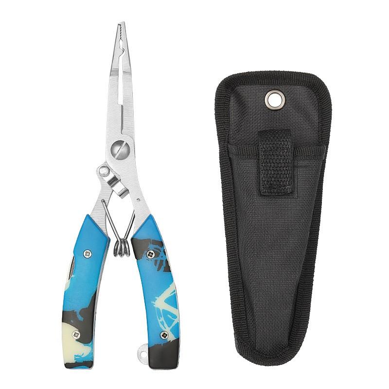 Stainless Steel Multi-Function Fishing Pliers With Long Nose Line Cutter Hook Setter Lure Micro Jigging