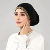 Modal Cotton Feel Undercap Stretchy Hijab Plain Soft Bonnet Muslim Women Hotfix Rhinestones Inner Hijab Turban Islam Underscarf