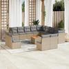 VidaXL Garden Lounge Set with Cushions 14 Pcs, Patio Sofas, Furniture Set, Outdoor Terrace Furniture, Beige 3223938