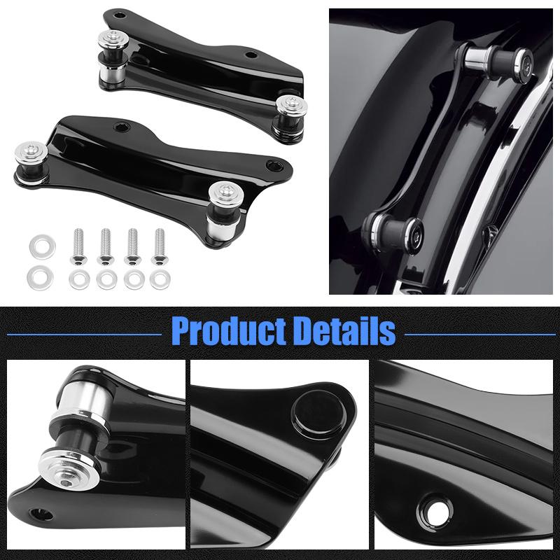 Motorcycle Black 4 Point Docking Hardware Kit For Harley Touring Road King Ultra Limited Road Glide Street Glide 2014-2025