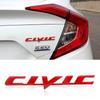 Honda Car Rear Trunk Metal Label Sticker For Honda Civic Accord City CR-V Jade Fit Odyssey Hybrid Car Accessories Clvlc Ivtec