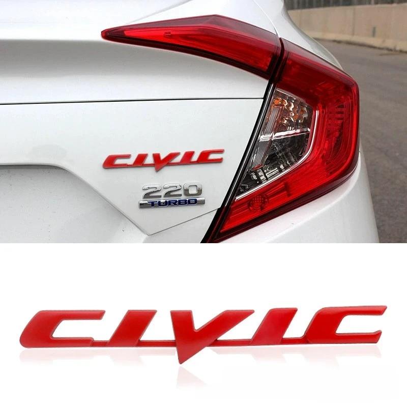 Honda Car Rear Trunk Metal Label Sticker For Honda Civic Accord City CR-V Jade Fit Odyssey Hybrid Car Accessories Clvlc Ivtec