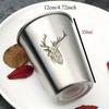 Caneca de aço inoxidável 350ml, parede dupla, prateada, café, chá, vinho, leite, cerveja, copo portátil, viagem, copo de água, utensílios de cozinha