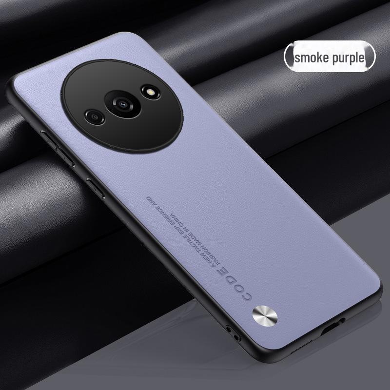 Redmi A3 4G Leder Handyhülle & Redmi 13C 5G Linsenschutz Kevlar Hülle