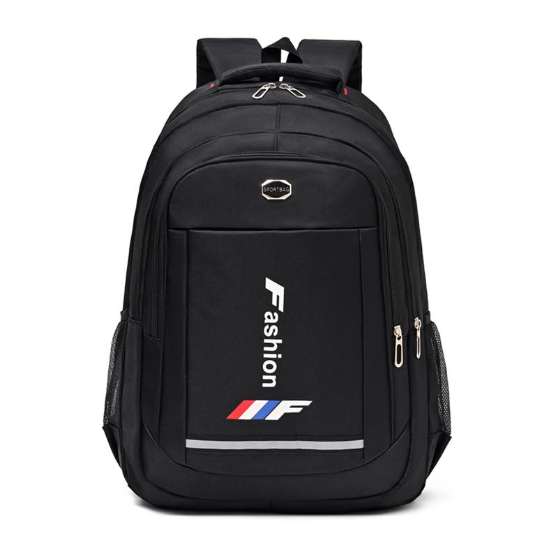 

Студенческий школьный рюкзак большой вместимости, повседневный однотонный рюкзак, материал Оксфорд, мужской новый рюкзак, многофункциональная простая сумка 14 inches чёрный