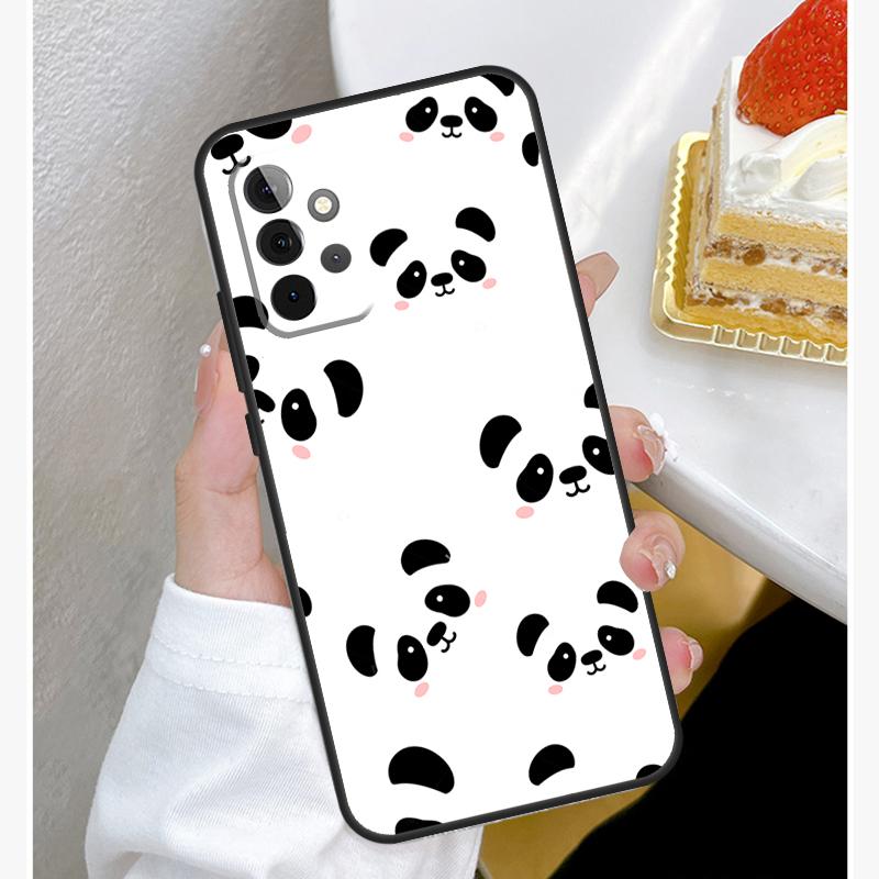 Roztomilé Kreslené Pouzdro Panda Pro Samsung Galaxy A54 A34 A14 A15 A35 A55 A52 A32 A12 A51 A71 A33 A23 A13 A53 Coque
