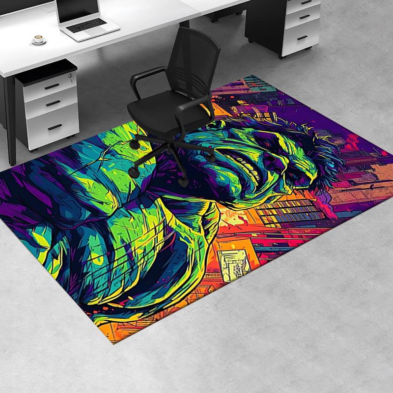 3D Printed Hulk,Superhero,Comics Anti-Slip Rug - Machine Washable Office Rug for Living Room, Bedroom, Office - Multiple Sizes