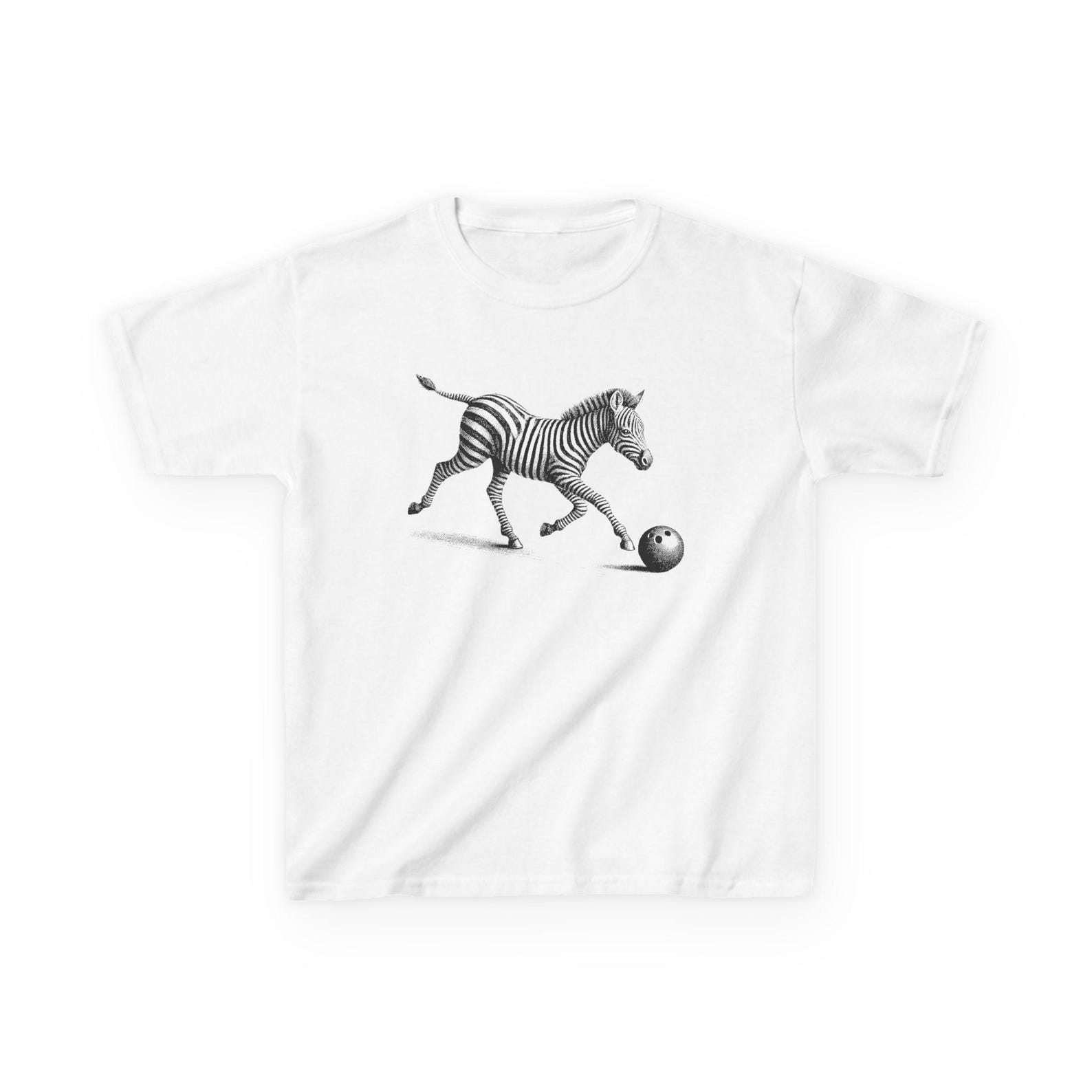 Zebra Print Kids Tee: Fun Cotton Animal T-Shirt M