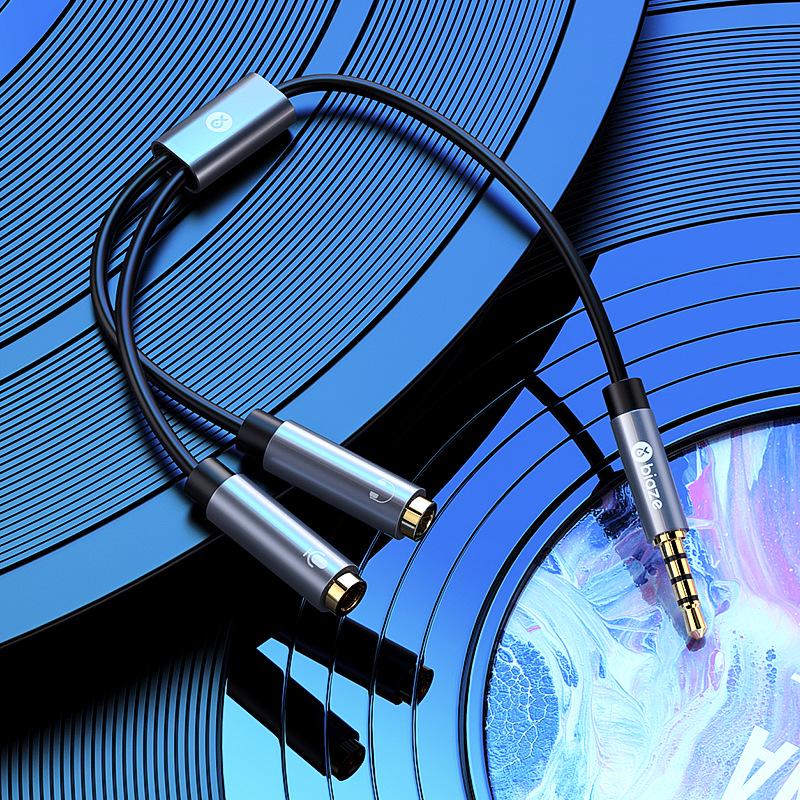 Adaptor Audio Biaz 3.5mm: Cablu Splitter pentru Căști și Microfon de la Unu la Două