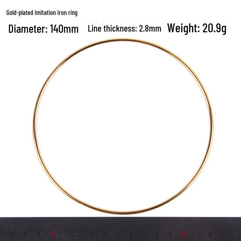 Dream Catcher Gold-Plated Iron and Steel Wire Rings, Various Sizes